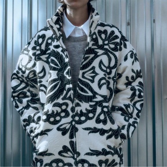 Zara printed quilted jacket - Picture 10 of 17